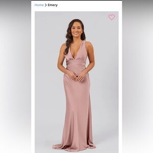 Kennedy Blue NWT Emery Dusty Rose Dress size 8 gown bridesmaid wedding 💖